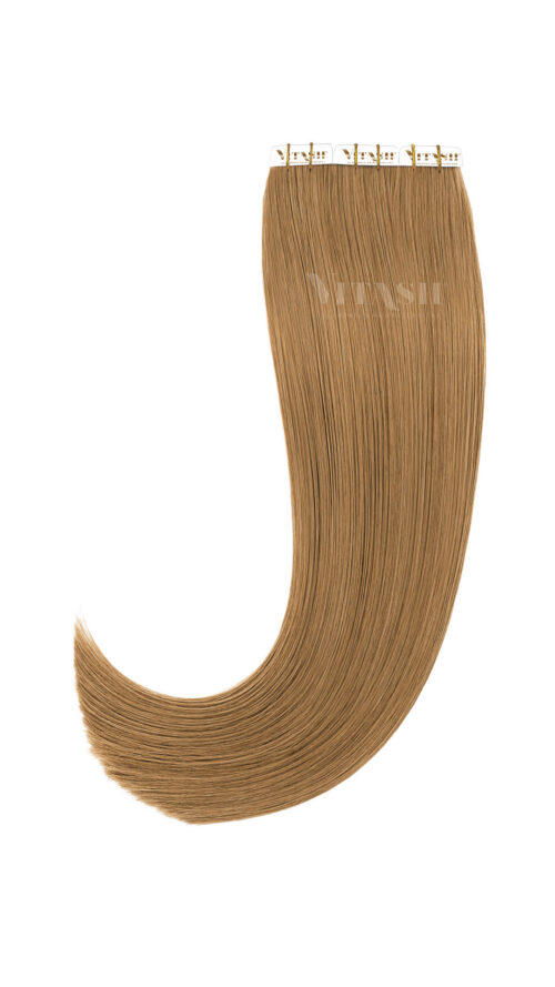 20 Remy Tape In Extensions Haarverlaengerung Farbe Hellaschbraun 50cm