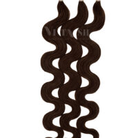 25 REMY Keratin Bonding Extensions Haarverlaengerung Leicht gewellt Schwarzbraun Vitash