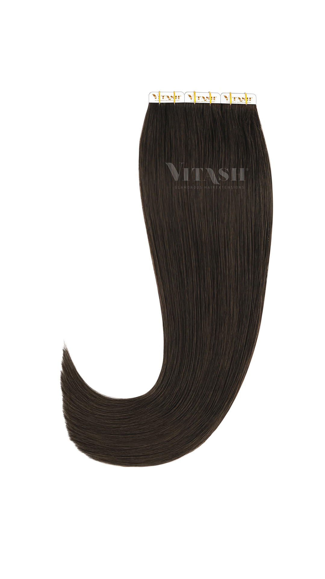 20 Remy Tape In Extensions Haarverlaengerung Farbe Schwarzbraun 50cm