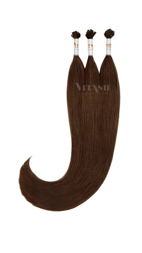 Vitash 25 Keratin Bonding straehnen | Haarverlaengerung | Extensions | Farbe #2 Dunkelbraun | 65cm