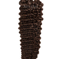 25 REMY Keratin Bonding | Extensions Haarverlaengerung Stark gewellt Schokobraun | Dauergewellt