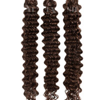 25 REMY Keratin Bonding | Extensions Haarverlaengerung | Stark gewellt Schokobraun | Dauergewellt