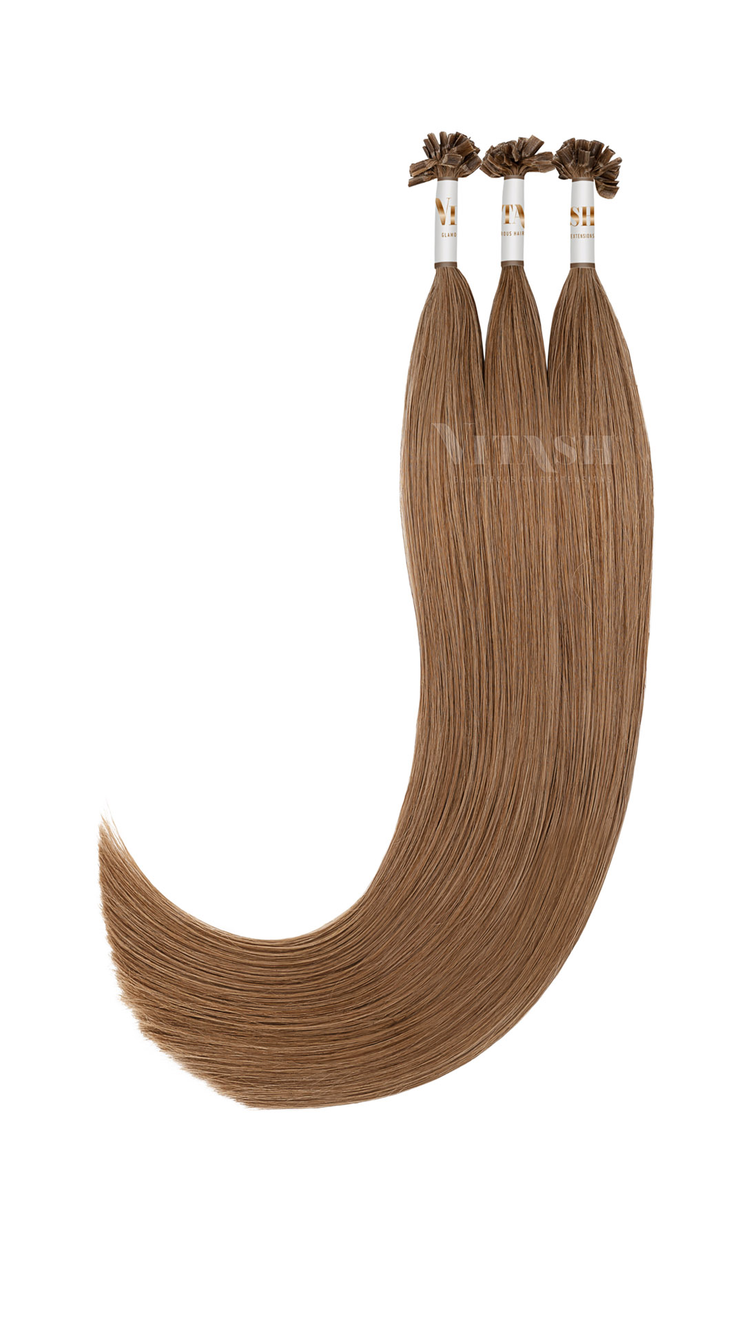 Vitash 25 Keratin Bonding straehnen | Haarverlaengerung | Extensions | Farbe # Karamellbraun | 65cm