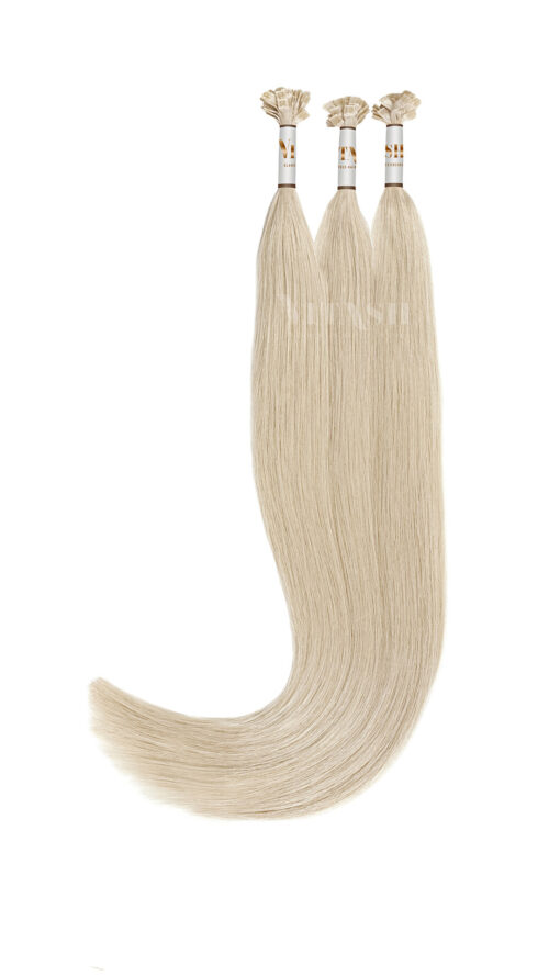 Vitash 25 Keratin Bonding strähnen | Haarverlaengerung | Extensions | Farbe #60 Platinblond | 65cm