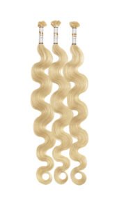 25 REMY Keratin Bonding Extensions Haarverlaengerung Leicht gewellt Farbe Hellblond | Vitash