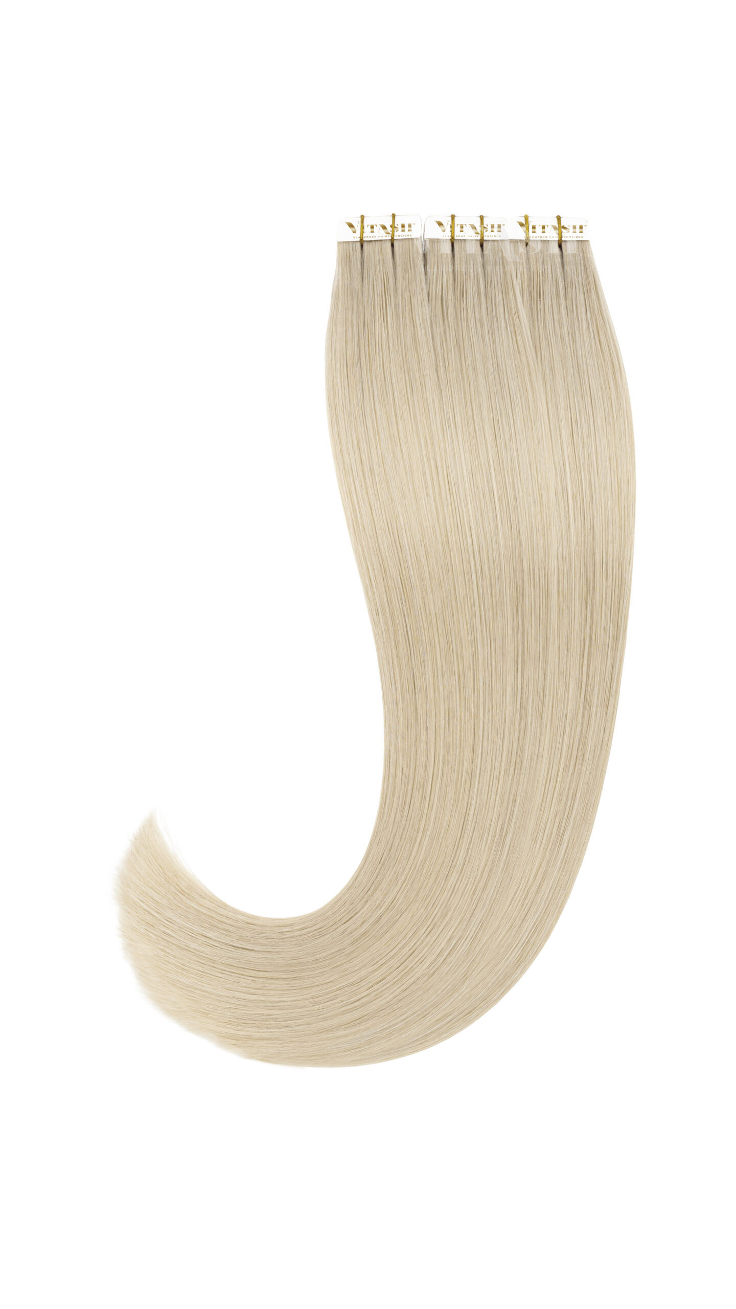 20 Remy Tape In Extensions Haarverlaengerung | Farbe Platinblond 50cm