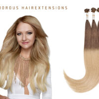 Vitash 25 Keratin Bonding strähnen | Haarverlaengerung | Extensions | Farbe #10/24 Hellaschbraun Mittelblond | 55cm