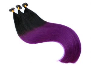 Vitash Keratin Bonding Extensions Haarverlängerung Haarverdichtung Ombre Balayage Schwar Lila Purple