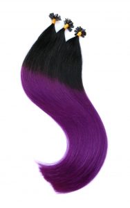 Vitash Keratin Bonding Extensions Haarverlängerung Haarverdichtung Ombre Balayage Schwar Lila Purple