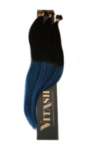 Vitash Keratin Bonding Extensions Haarverlängerung Haarverdichtung Balayage Ombre Schwarz - Blau