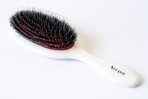 Vitash | Haarbürste | Bürste | Extensions Haarbürste | Langhaarbürste | Hairbrush | Pneumatikbürste | Wildschweinebürste gefertigt aus Kunststoff | Farbe Weiß