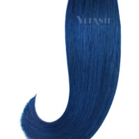 2 Remy Tape In Extensions Haarverlaengerung | Farbe Blau 50cm