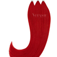 Vitash 25 Keratin Bonding strähnen | Haarverlaengerung | Extensions | Farbe Rot | 55cm