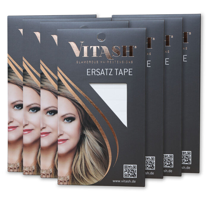 Vitash | Ersatz Tape | für Tape Extensions | Super Stark | 4x0,8cm 12 Stueck | Weiß | Vitash