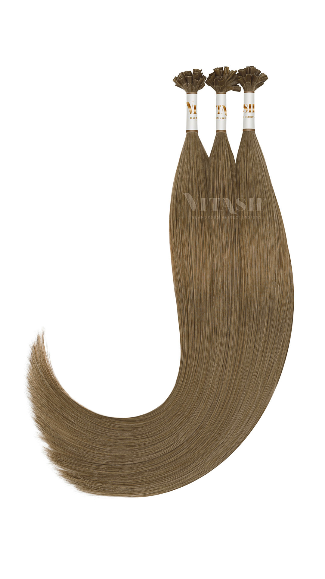Vitash 25 Keratin Bonding strähnen | Haarverlaengerung | Extensions | Farbe #10 Aschhelbraun | 55cm