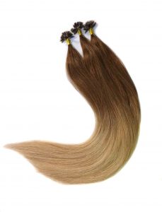 Keratin Bonding Extensions Haarverlängerung Haarverdichtung Ombre Balayage KARAMELLBRAUN - KARAMELLBLOND