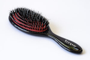 Vitash | Haarbürste | Bürste | Extensions Haarbürste | Langhaarbürste | Hairbrush | Pneumatikbürste | Wildschweinebürste gefertigt aus Kunststoff | Farbe Schwarz
