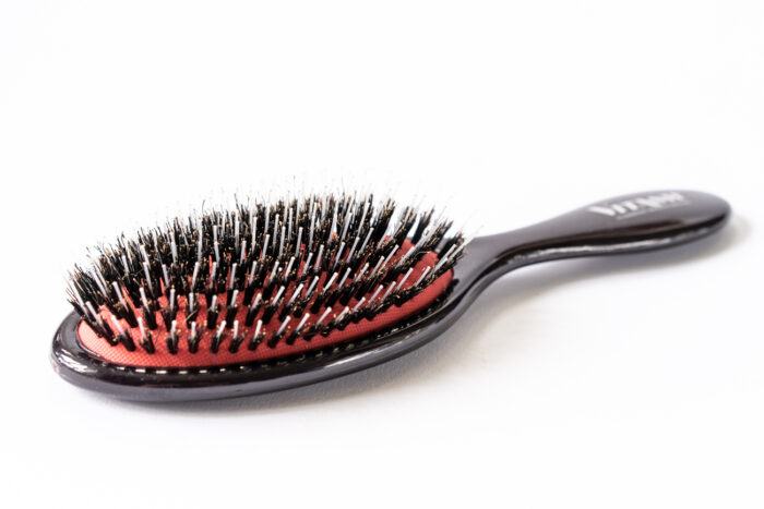 Vitash | Haarbürste | Bürste | Extensions Haarbürste | Langhaarbürste | Hairbrush | Pneumatikbürste | Wildschweinebürste gefertigt aus Kunststoff | Farbe Schwarz
