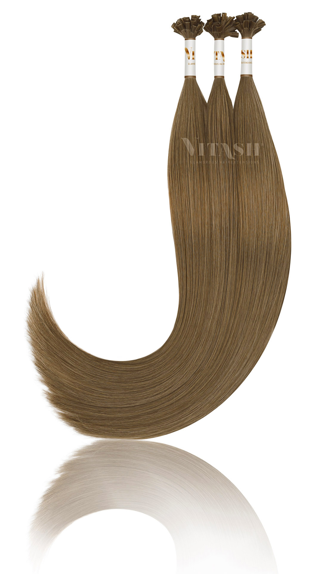 25 Russisches Echthaar | Bonding | Haarverlaengerung | Extensions | Farbe #10 Hellaschbraun | 50cm