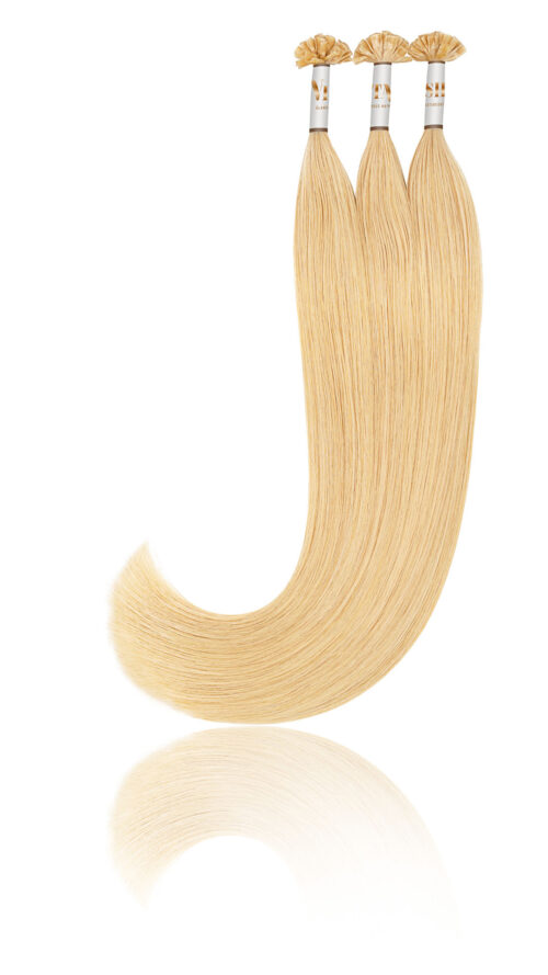 25 Russisches Echthaar | Bonding | Haarverlaengerung | Extensions | Farbe #16 Honigblond | 50cm