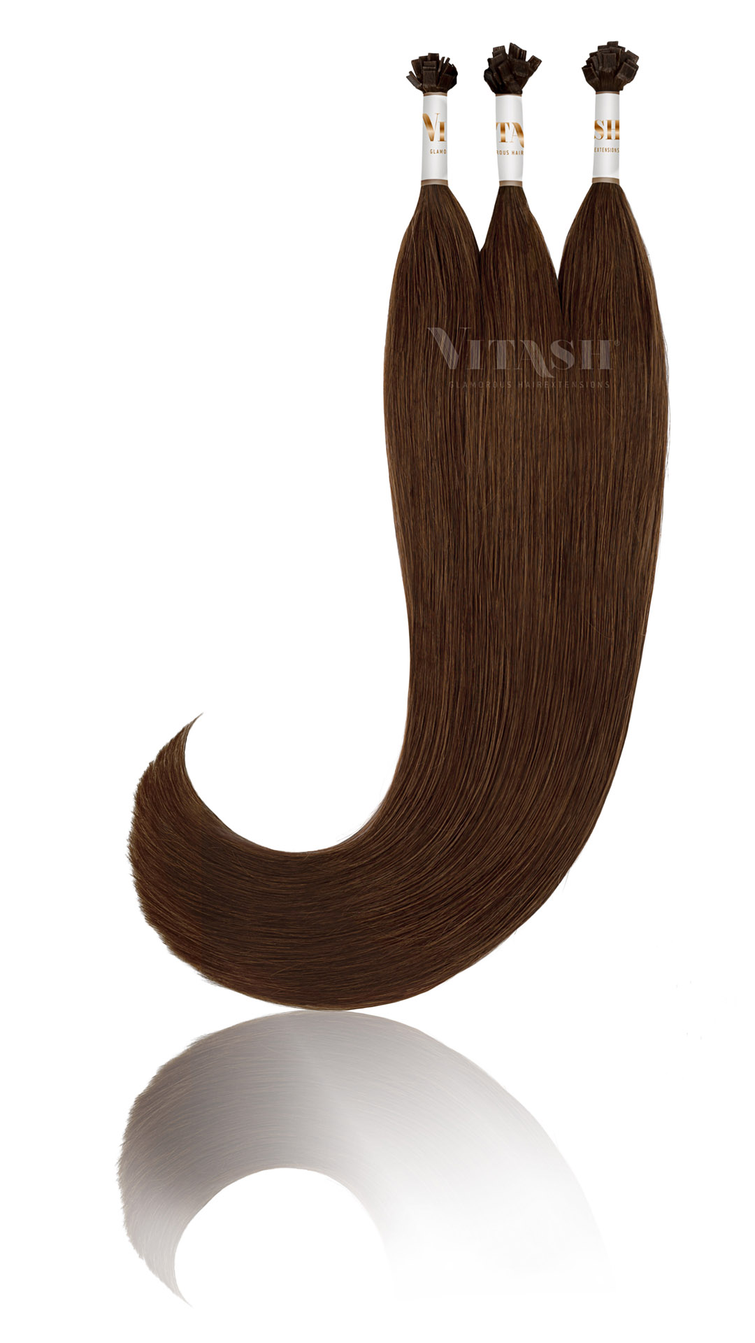 25 Russisches Echthaar | Bonding | Haarverlaengerung | Extensions | Farbe #2 Dunklebraun | 50cm