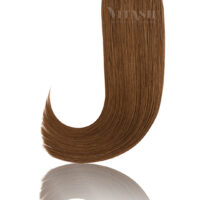 25 Russisches Echthaar | Bonding Haarverlaengerung | Extensions | Farbe #4 Schokobraun | 50cm