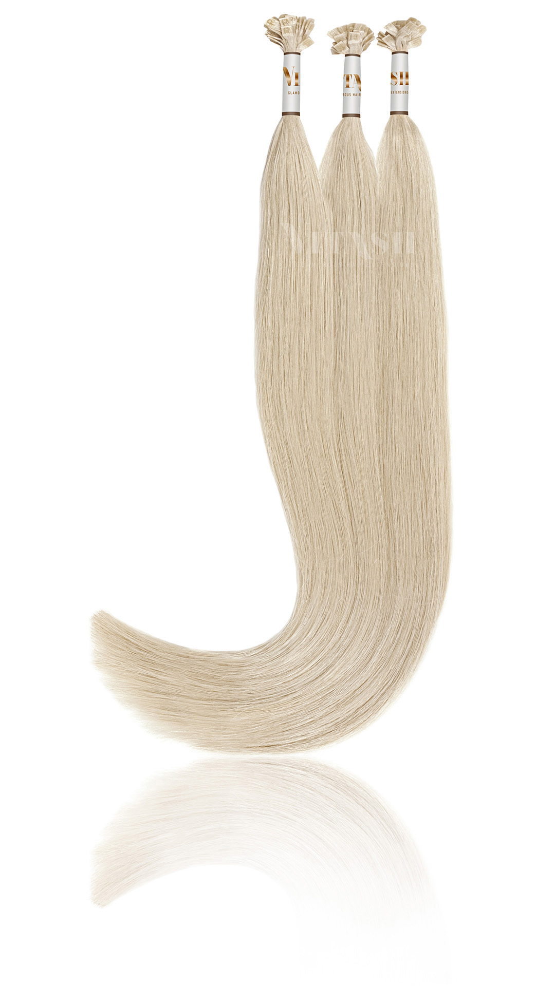 25 Russisches Echthaar | Keratin Bonding strähnen | Haarverlaengerung | Extensions | Farbe #60 Platinblond | 50cm